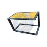 Mesa Ratona Centro de Living / Mesa Auxiliar – Estilo Industrial en Hierro y Madera