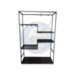 Estantería Mueble Vinoteca Copería – Estilo Industrial en Hierro y Malla Metal